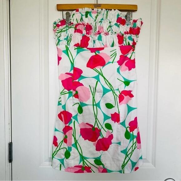 Lilly Pulitzer Dresses & Skirts - Lilly Pulitzer Ruffled Strapless Dress